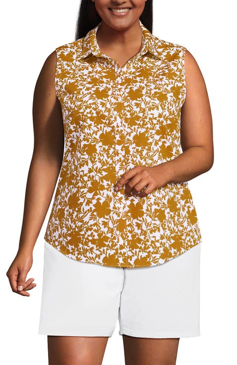 Plus Size No Iron Sleeveless Shirt
