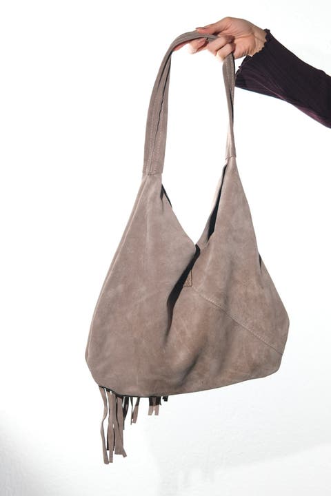 Noche Leather Tassel Shoulder Bag (Women)