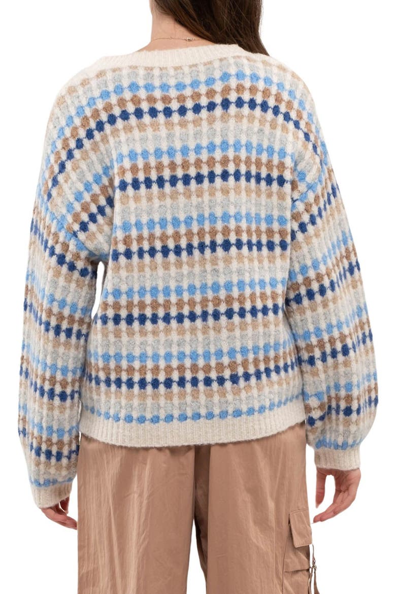 Drop Shoulder Crewneck Sweater, Alternate, color, DENIM MULTI