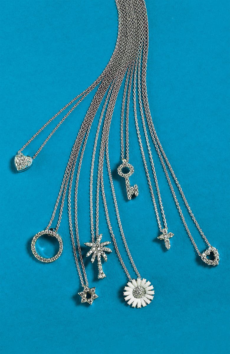 Roberto Coin 'Tiny Treasures' Palm Tree Diamond Pendant, Alternate, color,