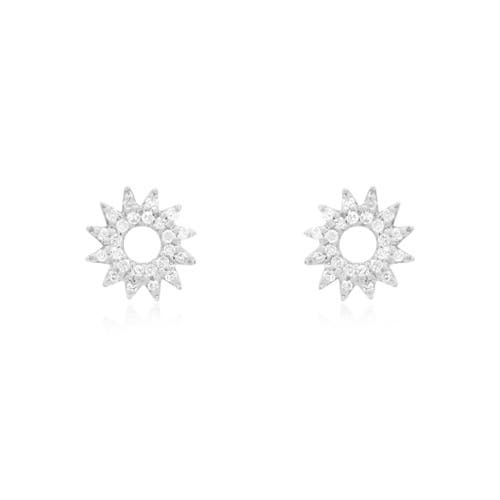 The Lovery Fine Jewelry Diamond Sun Stud Earrings In Metallic