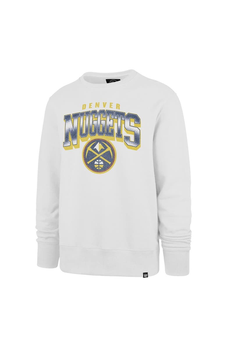 '47 Men's '47 White Denver Nuggets Spotlight Headline Pullover Sweatshirt, Alternate, color,
