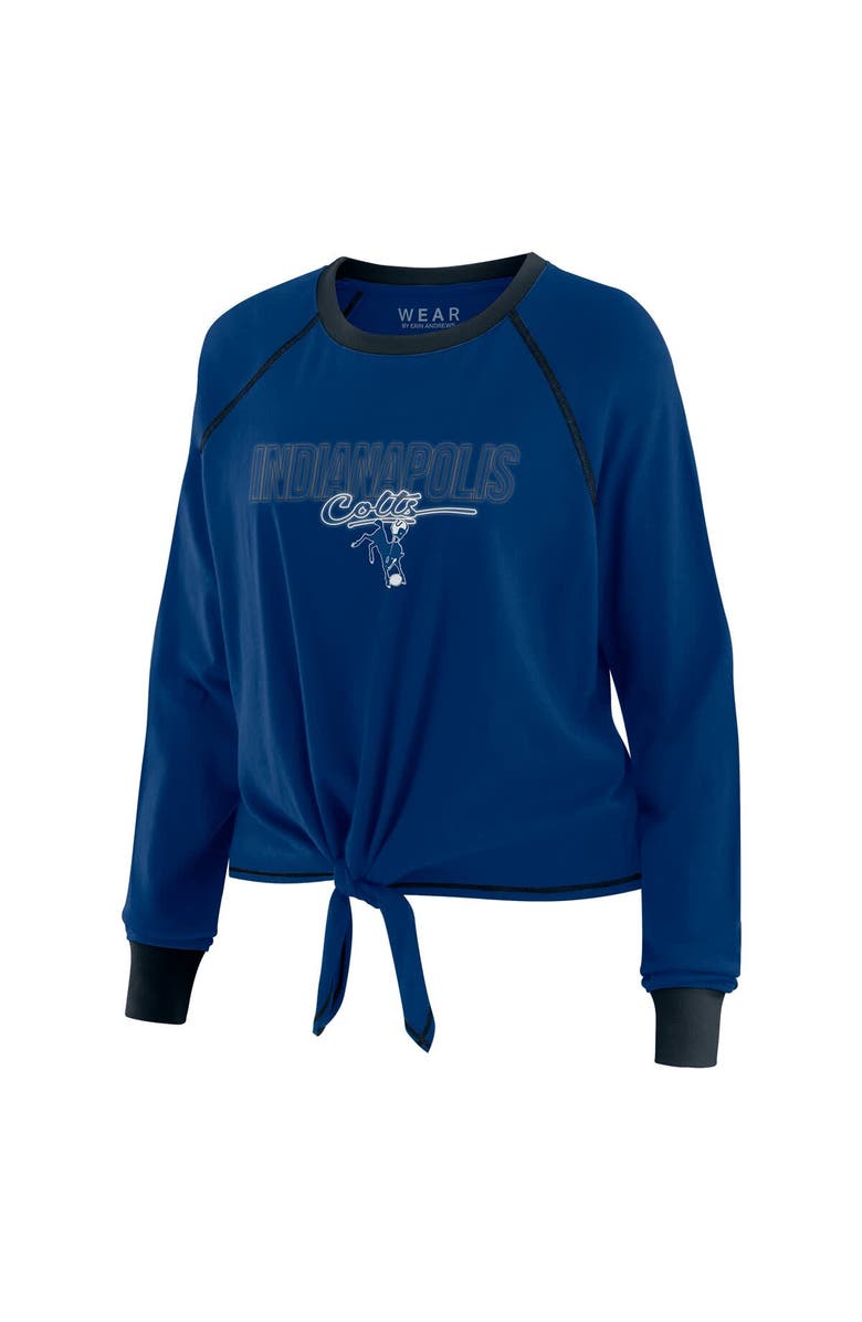 WEAR by Erin Andrews Women's WEAR by Erin Andrews Royal Indianapolis Colts Tie-Front Long Sleeve T-Shirt, Alternate, color, Royal