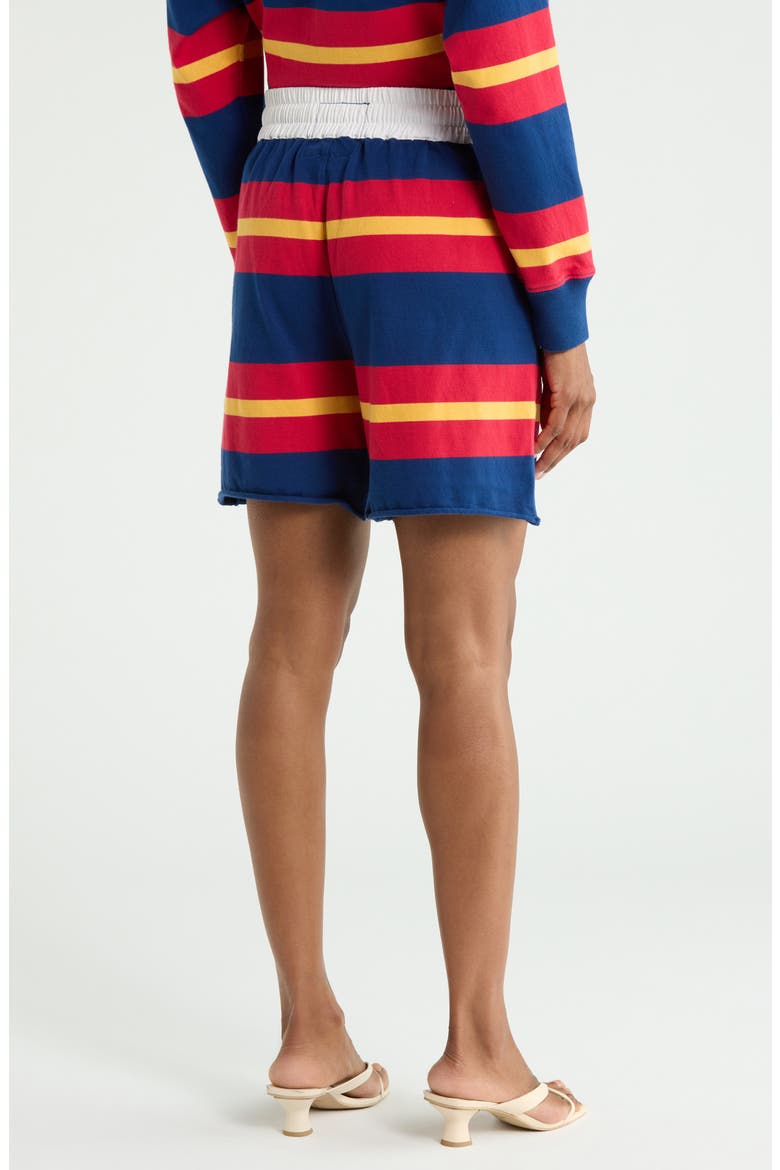 The Breather Striped Knit Shorts, Alternate, color, ESTATE BLUE TANGO RED N BEESWA