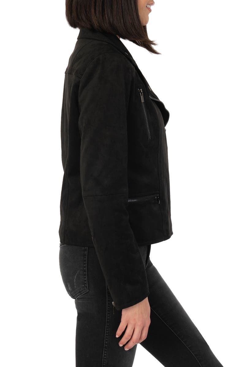 KUT from the Kloth Quinn Faux Suede Moto Jacket, Alternate, color,