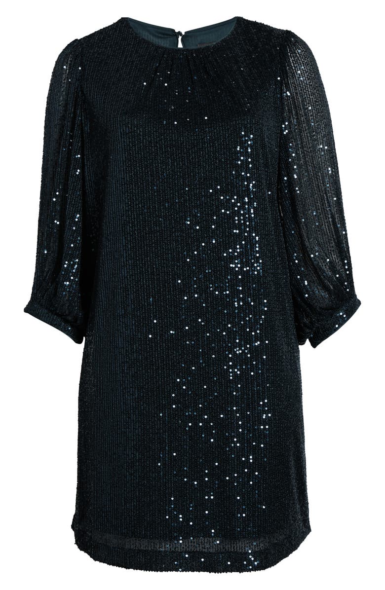 Julia Jordan Sequined Sheath Dress, Alternate, color, Teal