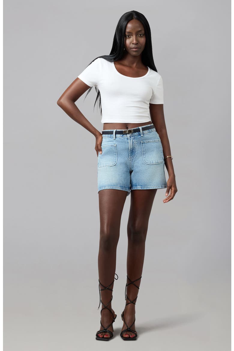 Liana High Rise Cut-Off Shorts, Alternate, color, WHIMSY BLUE