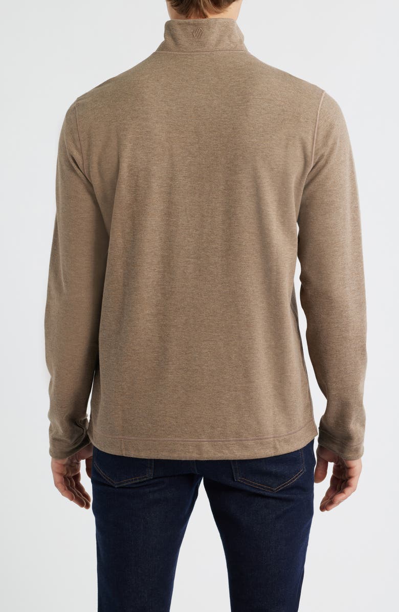 Johnston & Murphy Icon Reversible Quarter Zip, Alternate, color, Oatmeal/ Light Gray