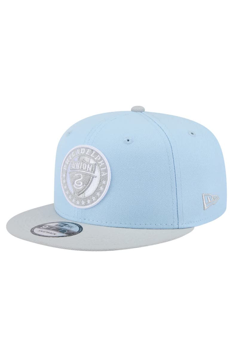 New Era Men's New Era Light Blue Philadelphia Union Color Pack Two-Tone 9FIFTY Snapback Hat, Main, color, Light Blue