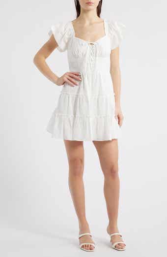 CITY STUDIO Eyelet Tiered Cotton Sundress