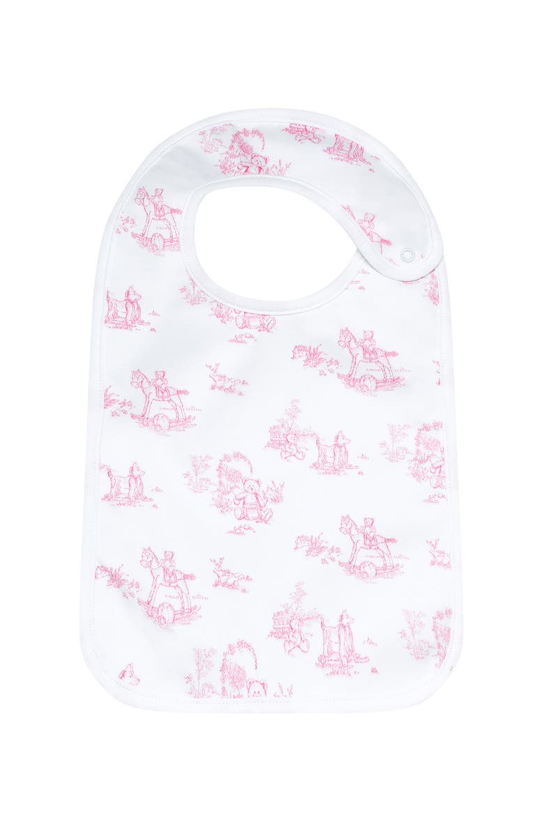Baby Boy Cotton Feeding Bib, Main, color, Pink