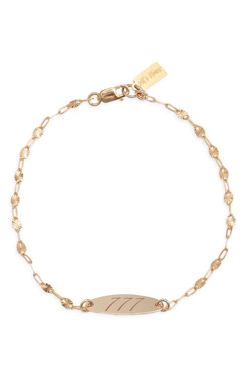 Engraved Angel Number Bracelet