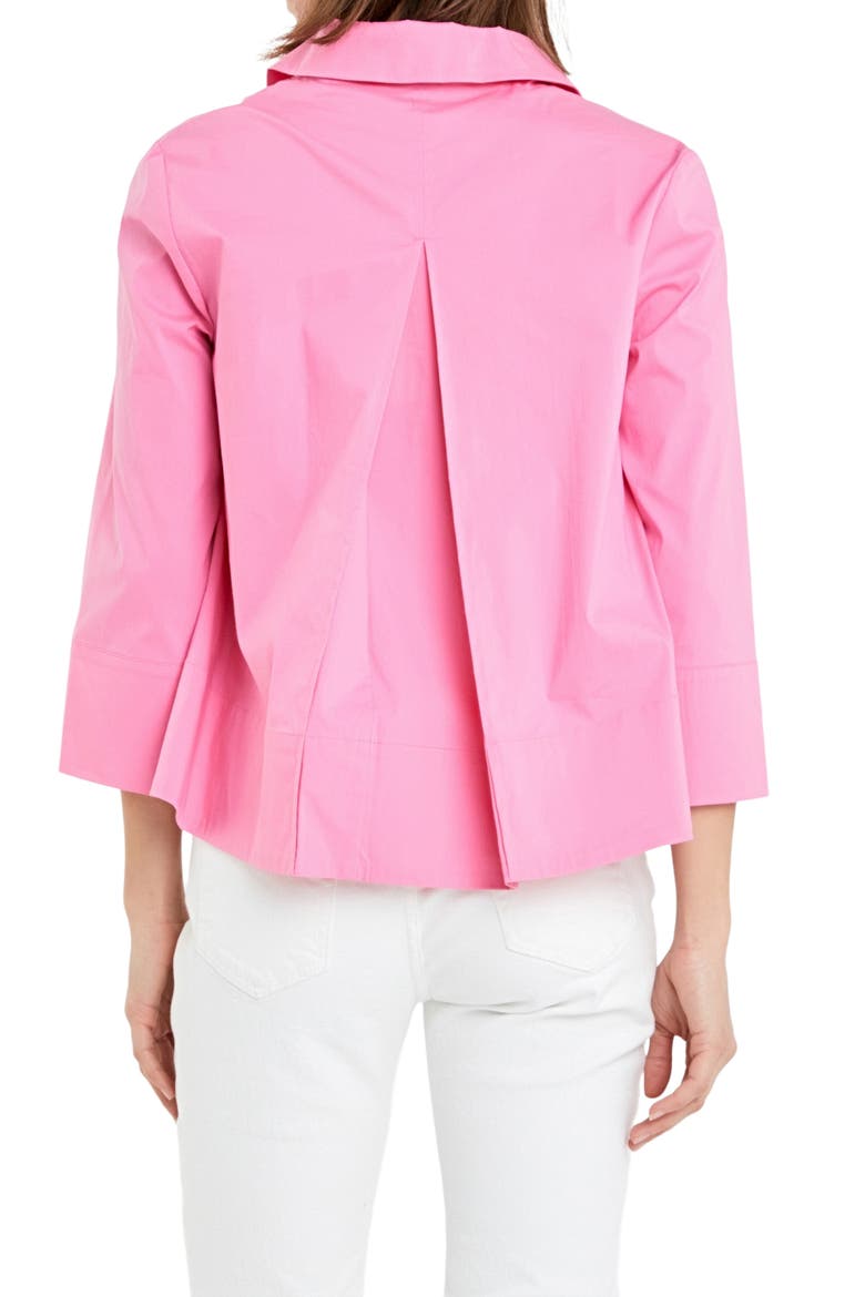 Johnny Collar A-Line Shirt, Alternate, color, PINK