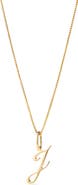 Ana Luisa Solid Yellow Gold - Script Letter Necklace