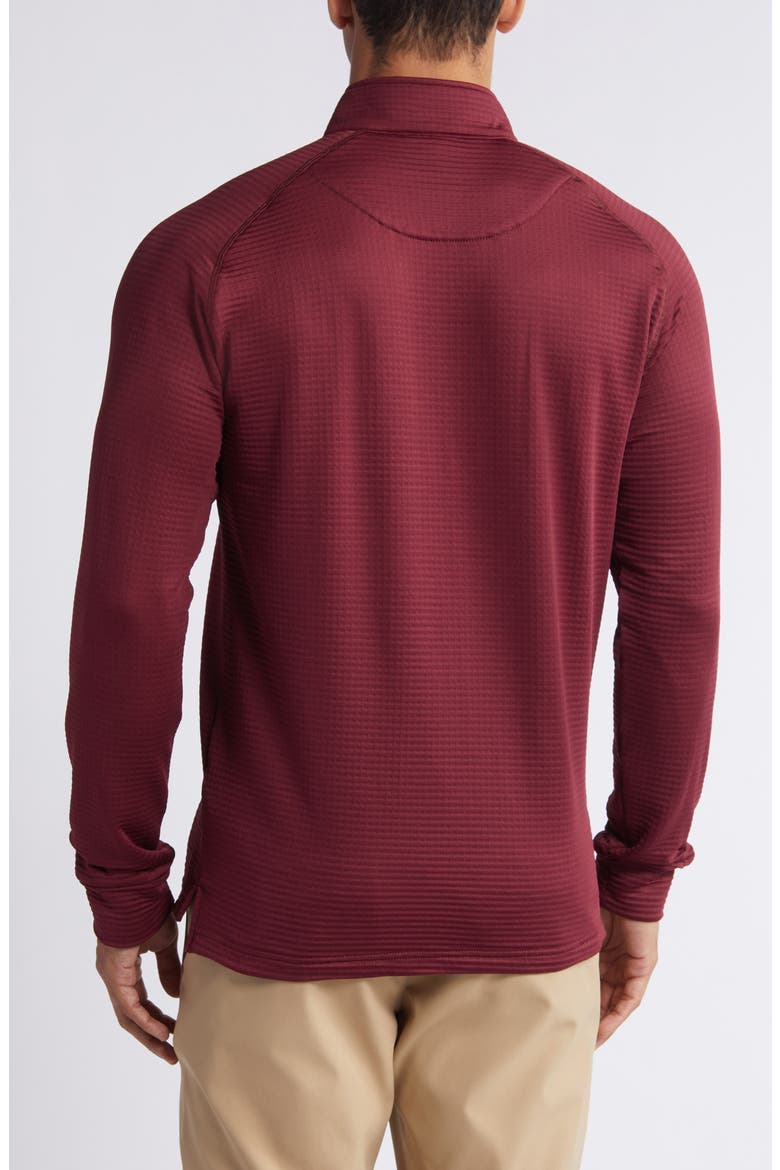 Lukas Quarter Zip Waffle Golf Pullover, Alternate, color, MAROON