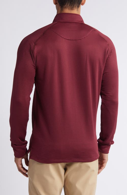 Swannies Lukas Quarter Zip Waffle Golf Pullover In Brown
