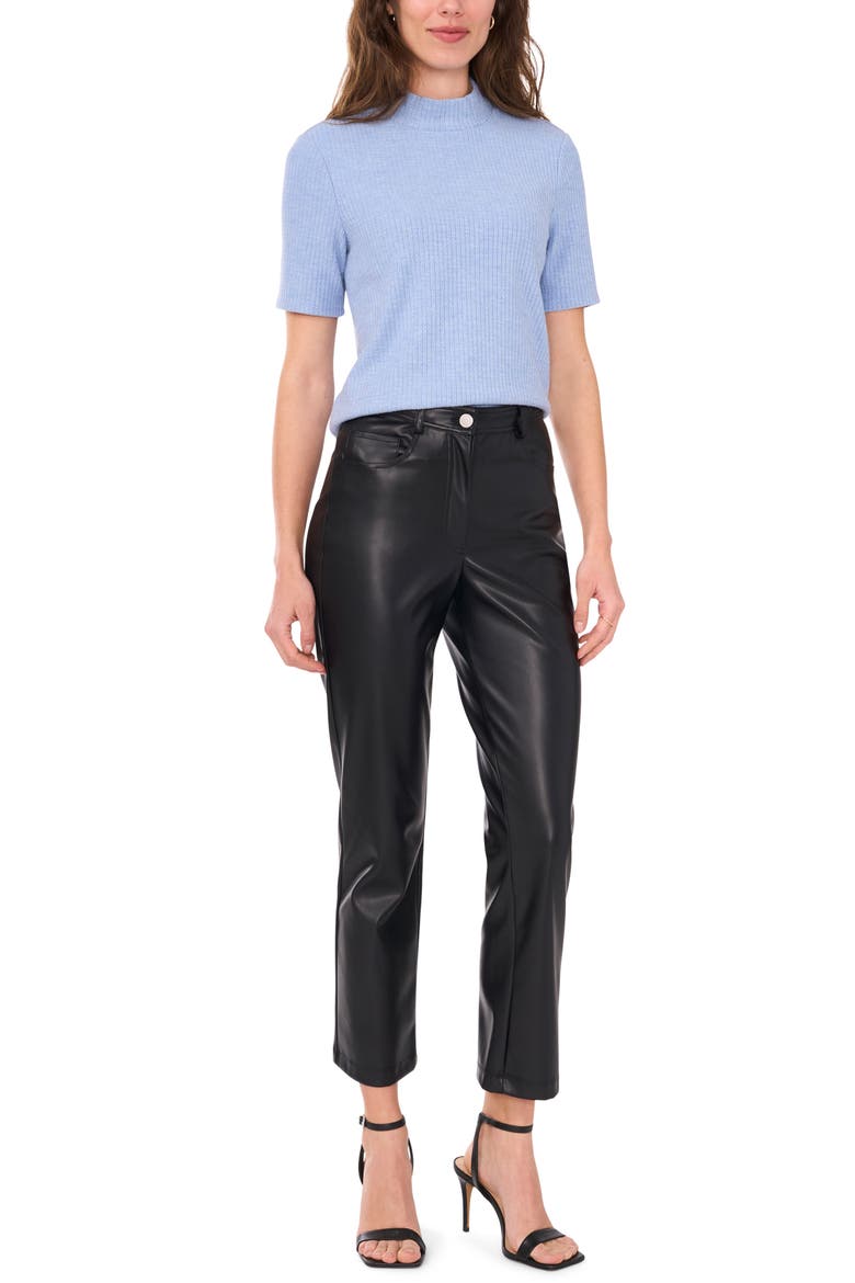 Rib Mock Neck Top, Alternate, color, CLEAR SKY