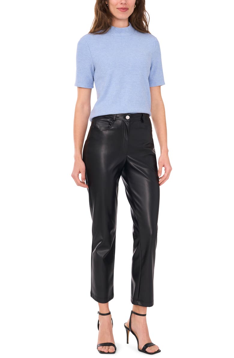 Halogen<sup>®</sup> Rib Mock Neck Top, Alternate, color, Clear Blue Sky