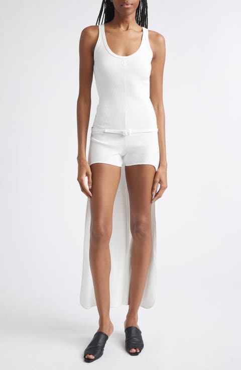Droptail Cotton Rib Unitard