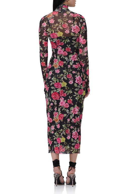 AFRM AFRM SHAILENE TURTLENECK LONG SLEEVE MESH DRESS