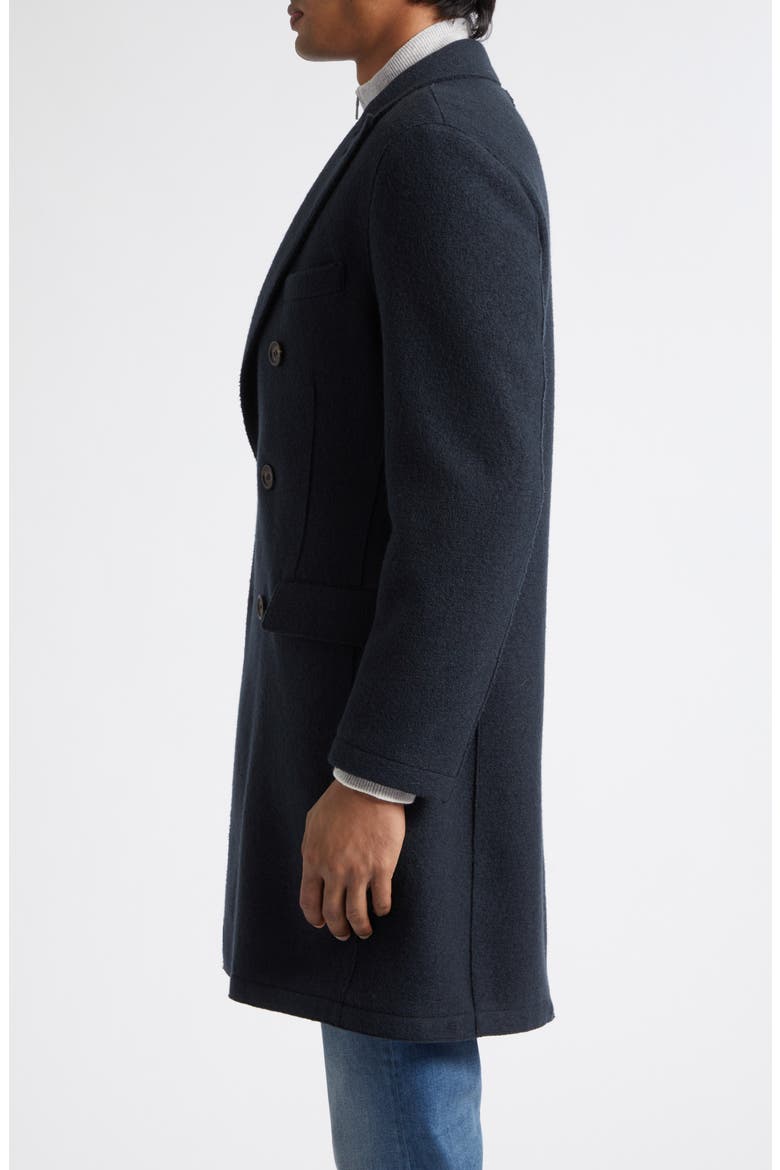 Double Breasted Wool Car Coat, Alternate, color, 22N BLACK