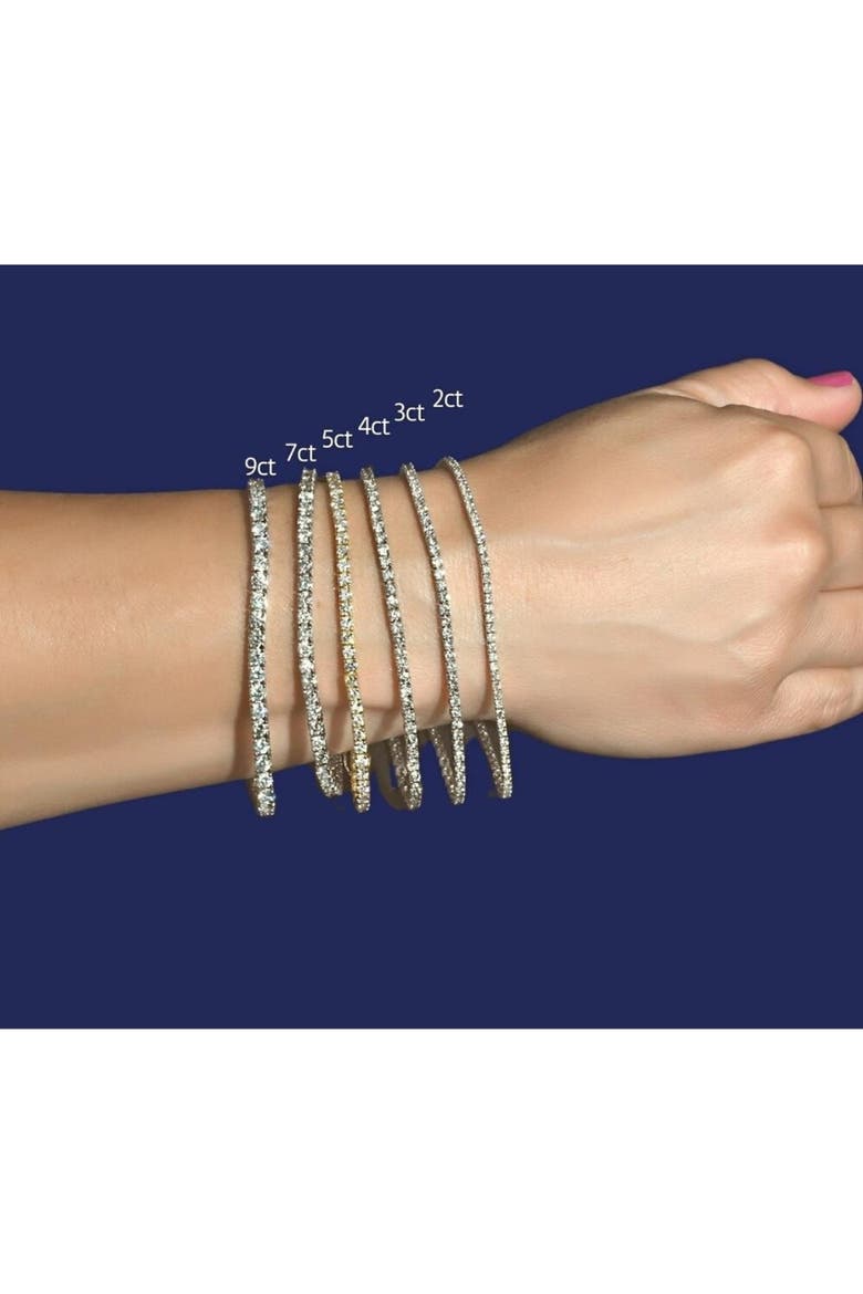 3 ct Diamond Tennis Bracelet 14k Gold 7" Lab Grown, Alternate, color, 14k White Gold