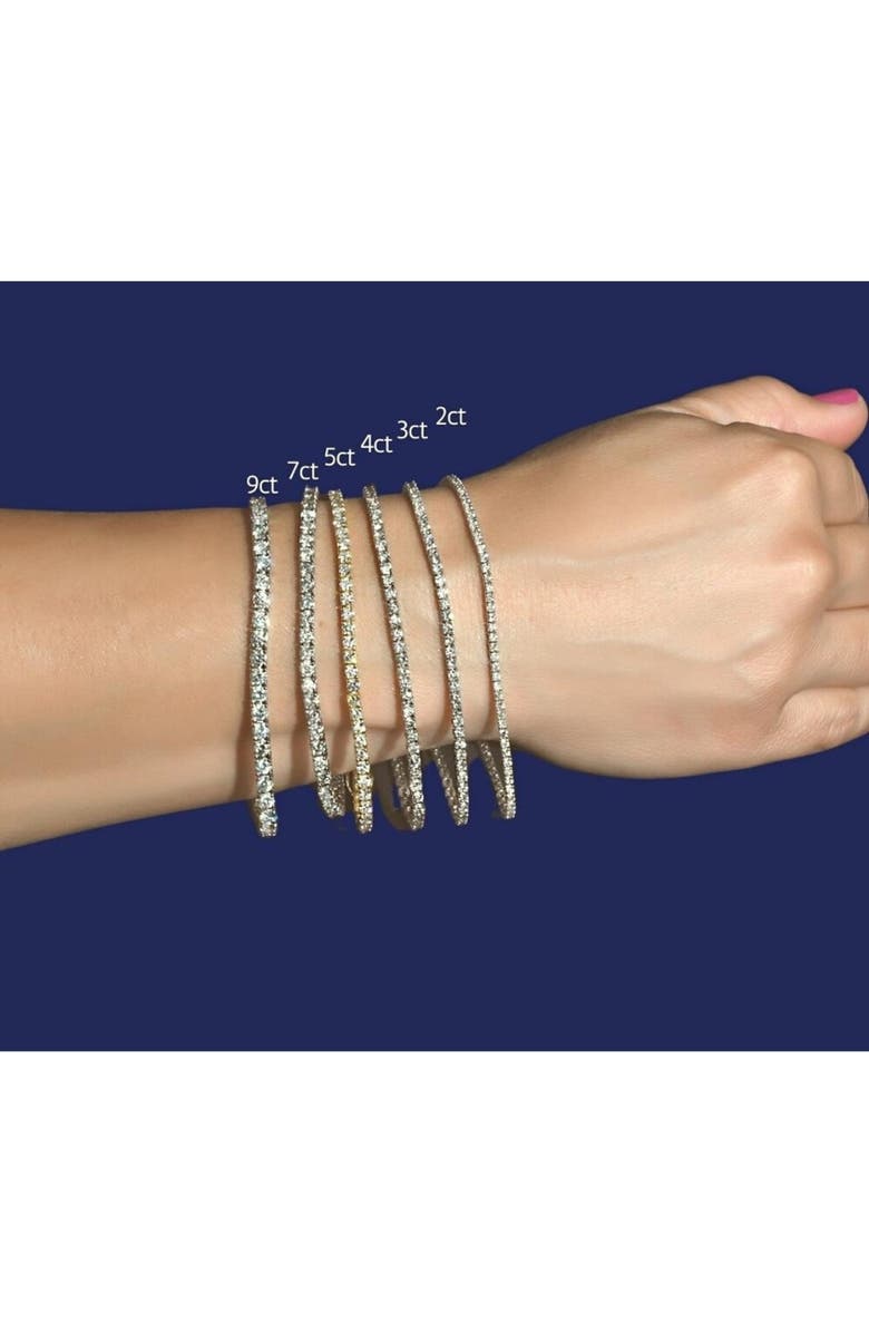 Bliss Diamond 5 Carat TW Round Cut Lab Grown Diamond Tennis Bracelet 14k Gold Lab Grown, Alternate, color, 14K Yellow Gold