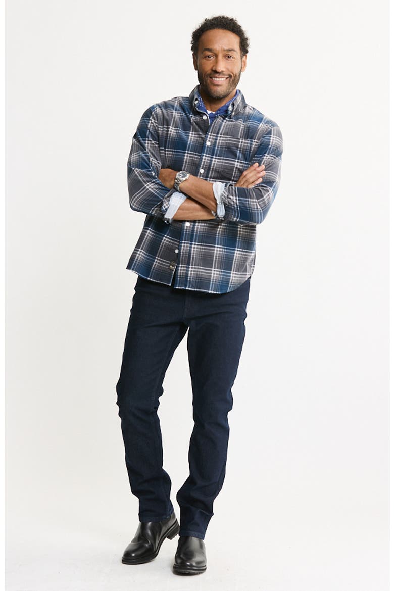Stretch Corduroy Shirt Jacket, Alternate, color, GREY BLUE PLAID