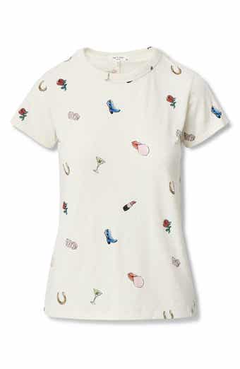 rag & bone Allover Print Short Sleeve Cotton T-Shirt