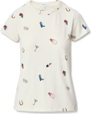 rag & bone Allover Print Short Sleeve Cotton T-Shirt