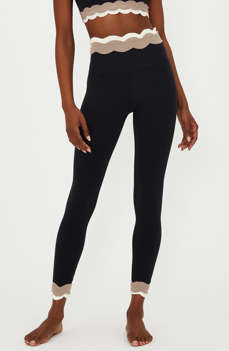 Beach Riot Stacy Scallop Colorblock Rib Leggings, Main, color,