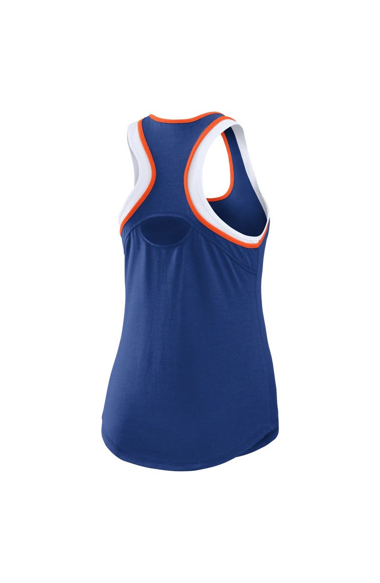 WEAR by Erin Andrews Women's WEAR by Erin Andrews Royal New York Mets Colorblock Racerback Tank Top, Alternate, color, 