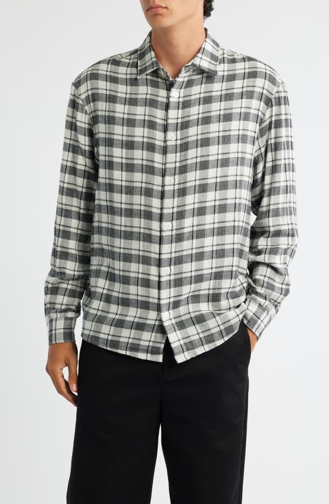 Kenmare Plaid Cotton Flannel Button-Up Shirt