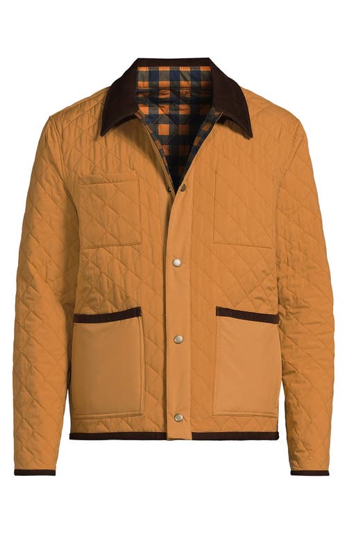 Lands' End Reversible Insulated Barn Jacket In Brown