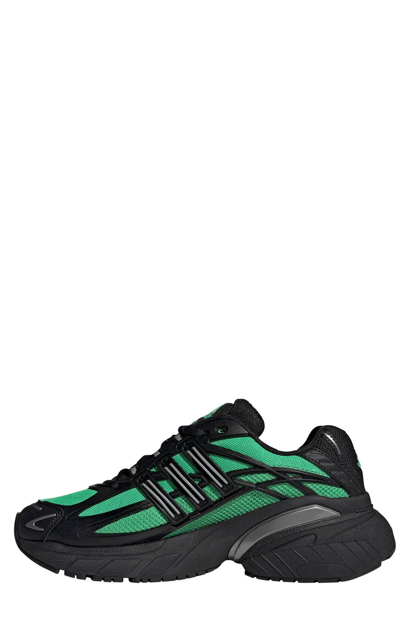adidas Gender Inclusive Adistar Cushion XLG 2.0 Sneaker, Alternate, color, Green/ Core Black/ Iron Met
