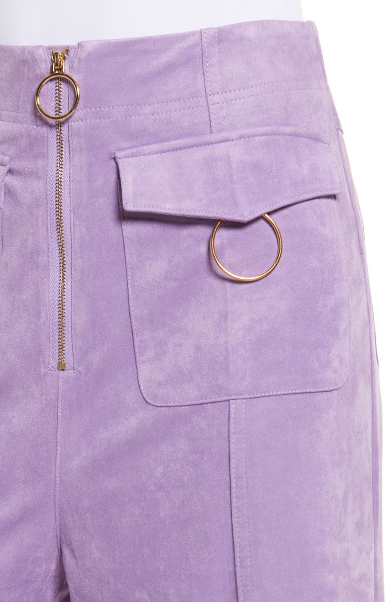 Amy Lynn High Waist Faux Suede Wide Leg Pants, Alternate, color, 