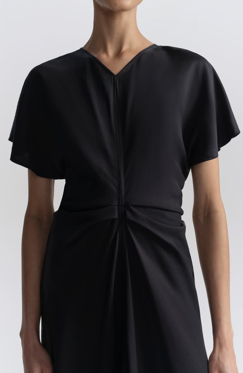 A.L.C. Rem Gathered Waist Midi Dress, Alternate, color, Night Blue