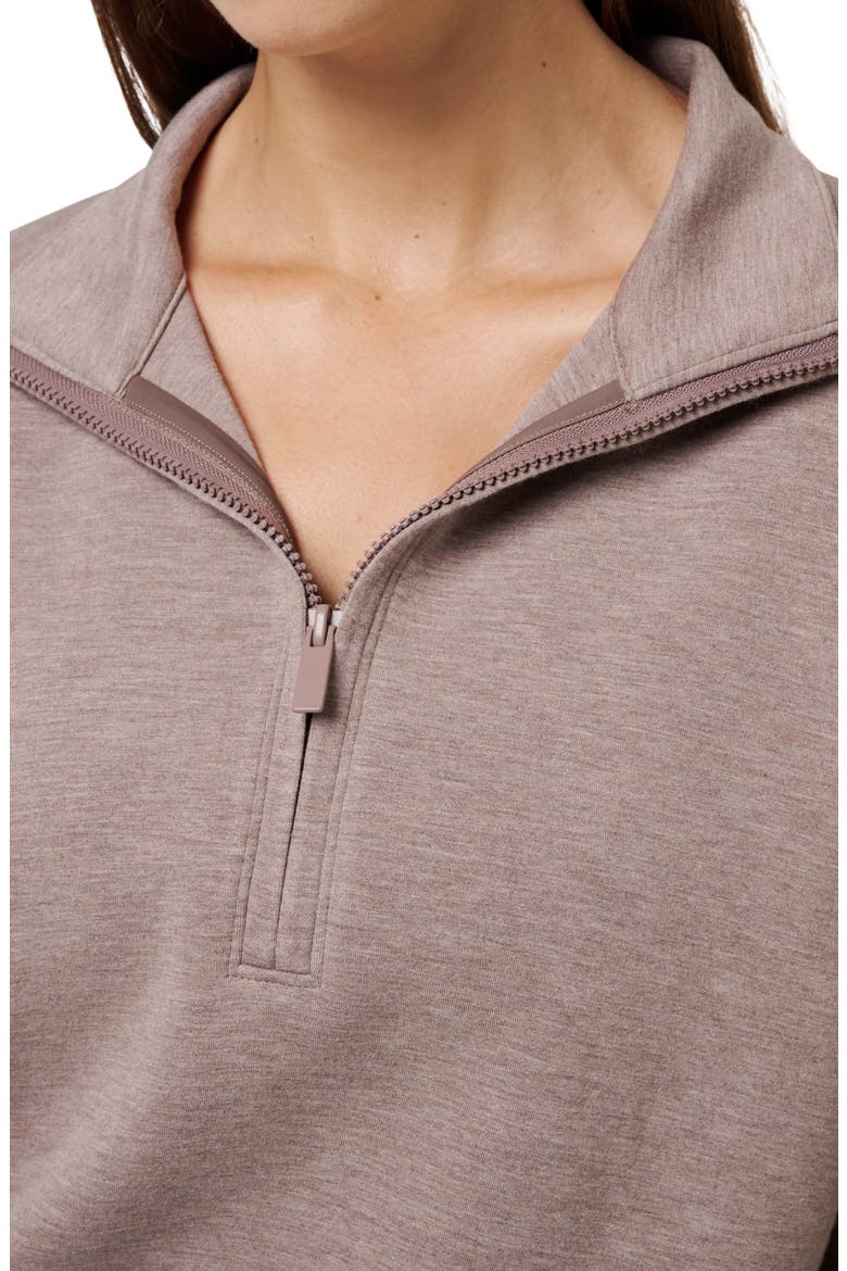 Skyloft Soft Echo Half Zip Pullover, Alternate, color, HEATHER TRUFFLE