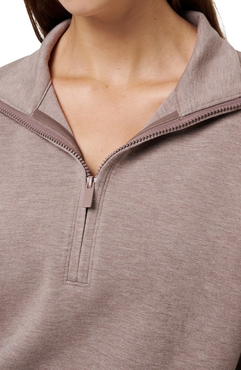 TravisMathew Skyloft Soft Echo Half Zip Pullover, Alternate, color, Heather Truffle