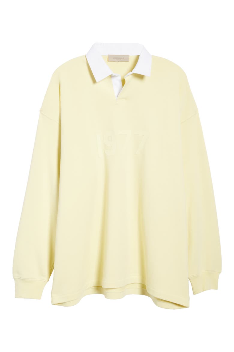 Men's French Terry Rugby Shirt, Alternate, color, CANARY