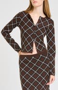 WAYF Willa Checked Cardigan