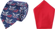 Trafalgar Patriotic Silk Tie & Pocket Square Bundle
