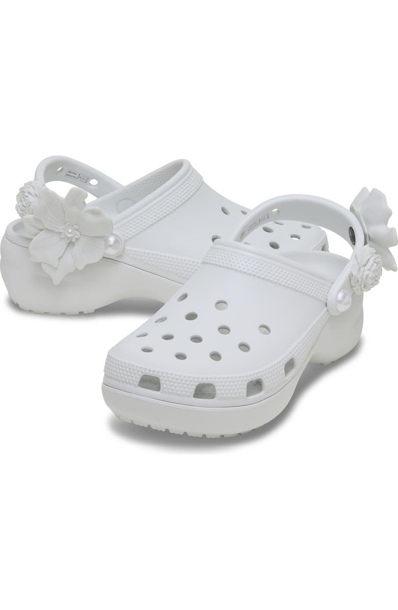 CROCS Classic Platform Bouquet Clog, Alternate, color, Moonlight