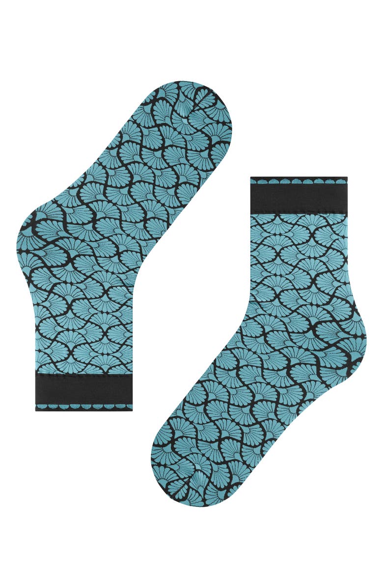 Falke Flair Epoque Crew Socks, Alternate, color, Key Largo