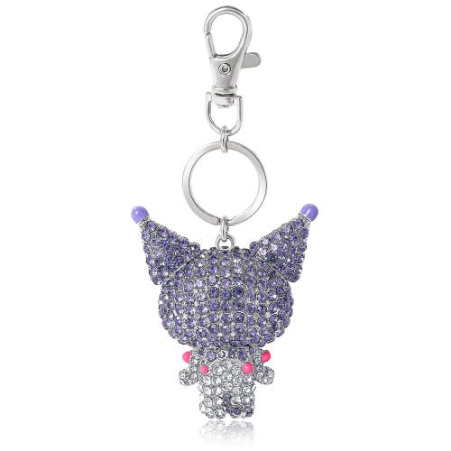 Hello Kitty Kuromi Crystal Keychain Bag Travel Charm In Metallic