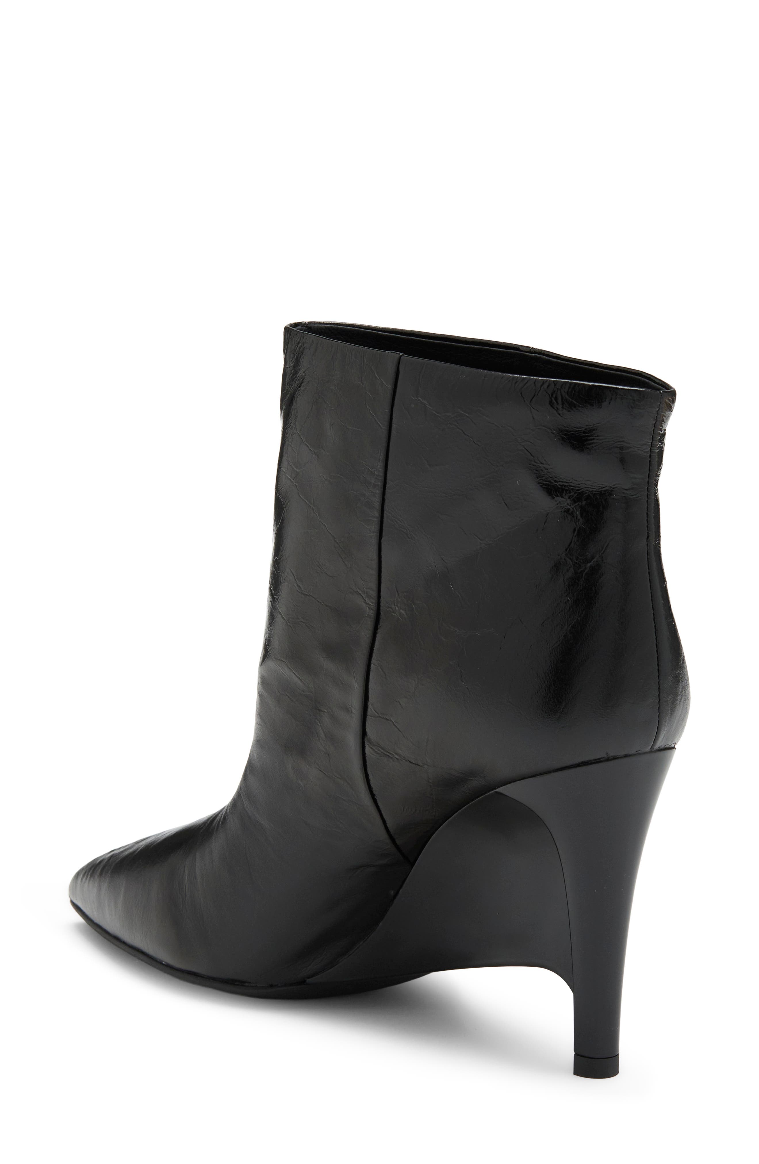 Wilda Leather Bootie, Alternate, color, BLACK CRINKLE