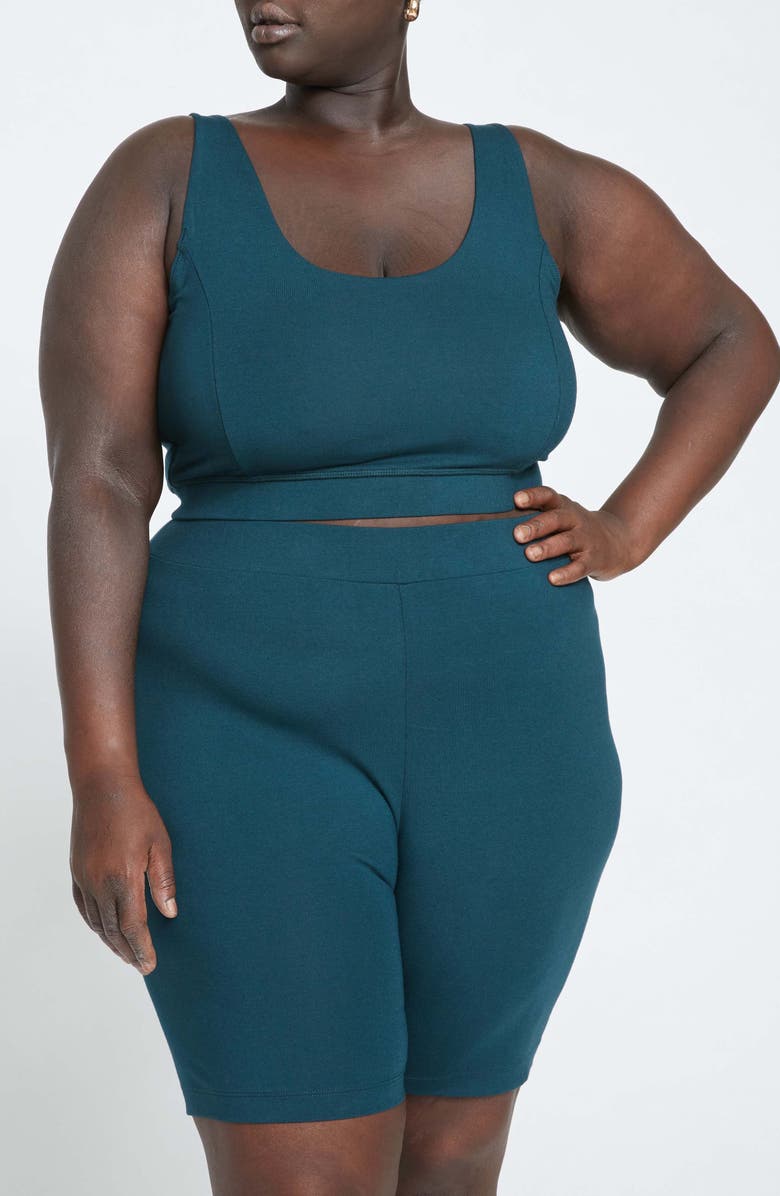 Universal Standard Roya Bike Shorts, Alternate, color, Deep Sea