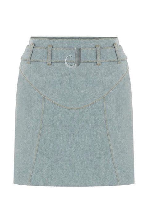 Monte J Logo Belted Skirt