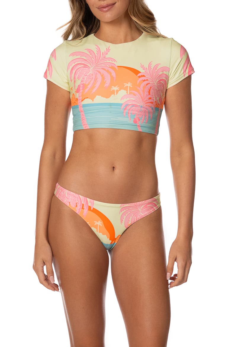 Pastel Mirage Milano Rashguard, Main, color, OPEN GREEN
