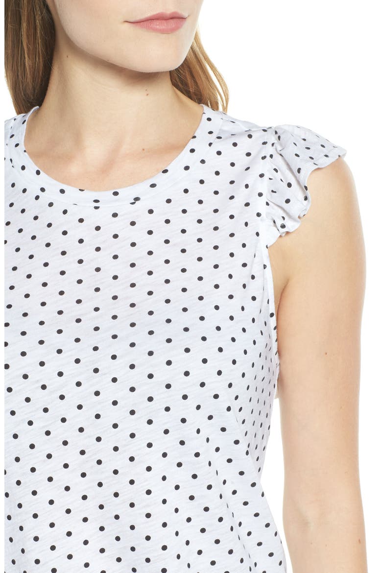 Gibson x Hi Sugarplum! Bonita Ruffled Tank (Nordstrom Exclusive), Alternate, color, DOT